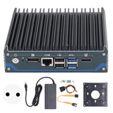 Mini PC Small Industrial Computer 4096x2160 60Hz Available 4G+128GB Embedded Minicomputer 100240V EU Plug