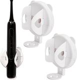 Electric Toothbrush Holder Self - Adhesive - Clamp Design - For Handles Under 3cm Diameter - For Bathroom And Kitchen - No Drill Hole 3pcs (white (bag