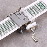Shine Music Box Movement Set, 15 Note Diy Hand Crank Octave Movement With Puncher And 20 Hand Crank Paper Strip Music Box Movement (crank Movement + 2