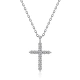 Moissanite Pendant Necklace for Women with 18K White Gold Plated