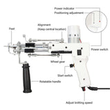Rug Tufting Machine Adjustable Speed Hand Crafted Electric Carpet Gun Machine for DIY 100240V White EU Plug