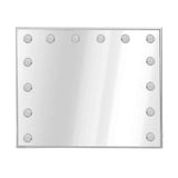 LED Makeup Mirror Cold Warm Lighting 14 Bulbs Touch Control Lighted Mirror with 10X Mirror 100240V EU Plug