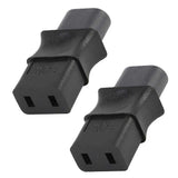 2PCS 2-Pin Iec 320 C8 Male to Iec 320 C9 Female Ac Adapter 6A/250V