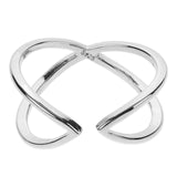 Silver Cross Design Rings Simple Open Ring Fashion Finger Ring Delicate Finger Jewelry for Woman Girl