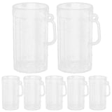 10pcs Miniature Beer Mugs For Party Decorations Clear Tiny Beer Cups For Wedding And Birthday Celebrations Adorable Mini House Accessories Dollhouse P