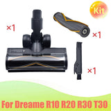 Vacuum Electric Floor Brush+Roller Brush for R10 R20 R30 T30 Floor Soft Roller Brush Head with LED Dust Lights