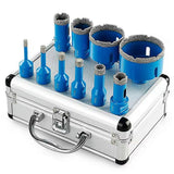 10Pcs Brazed Dry Drill Bits Kit M14 Thread Diamond Drill Bit Hole Saw Set Ceramic Tile Marble Stone Hole Opener