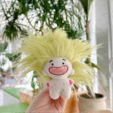 Cute Doll Plush Set Exquisite PP Cotton Cartoon Small Stuffed Toy for Kids for Bags Office Green