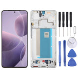 (Silver) For Xiaomi Redmi K70 COMPATIBLE AMOLED Material LCD Screen Digitizer Full Assembly with Frame
