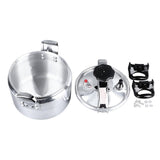 5L Large Capacity Pressure Cooker with Double Handle Explosion Proof Aluminium Alloy Pressure Pot for Gas Stove