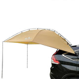 (Painted Silver) LADUTA Outdoor Self-Driving Tour Barbecue Camping Car Side Tent Car Tail Extension Tent Supplies