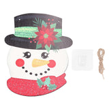 Christmas Wooden Hanging Ornaments Decorative Gnome Hanging Door Sign with Hook Rope for Window Fireplace Porch Type MZ638:L