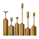 Set of 6 Candle Holders Iron Candlestick Holder for Anniversary Mantel Event