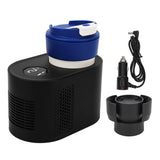 Car Cup Cooler Warmer Multifunction Heat and Cold Insulation 2 in 1 Smart Electric Cooling Cup Car Plug 12V Black