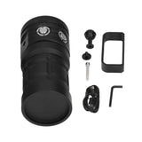 COB LED Diving Flashlight 100m Waterproof Underwater Torch with 3 Light Colors and 7 Lighting Modes