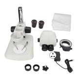Binocular Microscope Kit with Ring Light for Adults Scientific Education Supplies White 100240V UK Plug