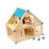 Wooden Dollhouse Decoration Miniature House for Ages 3 4 5 6 7 8+ Kids Girls