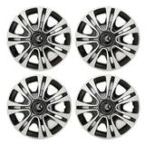 4Pcs Hub Cap Black Silver Easy Installation Protective Wheel Hub Cap Cover for Cars Trucks Vans 13 Inches Steel Wheel