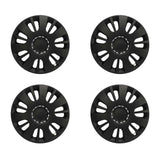 4 Pcs 14 Inch Automobile Hubcap Matte Black Wheel Wrap Rim Protector Cover Trim for Cars Trucks Vans