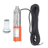 DC Screw Pump Solar Submersible Deep Well Stainless Steel Copper Motor 48V 400W 60meter Lift 1.8m/h for Irrigation