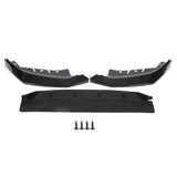 3pcs Front Bumper Lip Splitter Spoiler V Style Glossy Black Replacement for 5series G30 2020+
