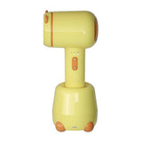 (Yellow) Latest Design Wireless Rechargeable Baby Hair Dryer Portable Air Collector Cordless Handheld Toddler Blower With Low Radiation