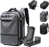 (Grey) Backpack, Vacuum Backpack Travel, 60L Expandable Backpack with Vacuum Compression (Black+Vaccum)