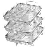 3 Pack Air Fryer Basket For Oven Stainless Steel Grill Basket Nonstick Mesh Basket Set Air Fryer