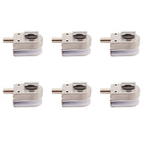 6X Glass Sliding Door Latch Lock Non-Apertured Stainless Steel Glass Door Lock for Shower Room Bathr