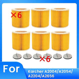 6pcs Filter And 6pcs Vacuum Cleaner Lock For Karcher A2004a2054a2204a2656 Vacuum Cleaner Accessor