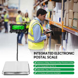PS21 Digital Scale 200KG Electronic Postal Scale Stainless Steel Floor Scale LCD Backlight Display Portable Scale