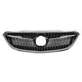 Front Bumper Upper Grille 23461446 Black Wind Resistance Reduction Waterproof with Chrome Plated Shell Replacement for LaCrosse