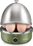 Electric Egg Boiler With Autooff Stainless Steel Rack Tray Basket Vintage  Uk Green