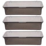 3pcs Cutlery Storage Boxes Plastic Chopsticks Holders for Home (Random Color)