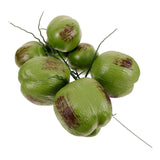 1 Bunch Artificial Lifelike Coconuts Fake Fruit Model for Jungle Hawaiian Luau Wedding Party Decoration
