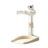 (Beige Color) Lovely Baby Bath Support 6-gear Adjustable Height Nonslip Base Shower Helper Bath Holder Rack for Infants and Toddler  Beige Color