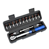 1/4in 2-24Nm Torque Spanner Adjustable Torque Wrench Bicycle Repair Tool Kit Set Tool Bike Repair Spanner Hand Tool Set