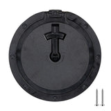 (Black) Deck for Hatch Lid Marine ABS Rounded- Deck Cover Inspection for Hatch Yacht RV Boat Accessories for Outdoor Installatio  Black