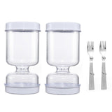 2Pack Pickle and Olive Hourglass Jar with Strainer Flip