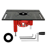 (Black2) Durability Router Lift Systems for Woodworking Adjustable Clamping Bracket Insert Rings Adjustable Height up to 47mm  Black2