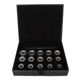 Professional Watchmaker Watch Back Case Opener Repair Battery Replace Tool with 15 Dies