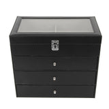 Sunglasses Case Four Layers Top Glass Cover Design Space Saving Stylish Eyeglasses Storage Box for Home Shopping Mall