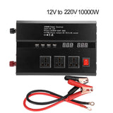 Aluminum Alloy Voltage Inverter Converter High Power Correction Sine Waves for Car Truck 12V to 220V 10000W Peak Power 2000W Rated Power
