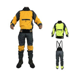 (XL Green) Warm Men Kayak Breathable Waterproof Elastic Drysuit For Outdoor Activities js