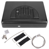 Fingerprint Safe Box Cold Rolled Steel Key Lock Safes for Money Valuables Jewelry Pistol Mini Car Safe