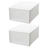 2 Pcs Makeup Organizer Desk Toys Case Clear Shoes Storage Box Front Opening Shoe Holder Desktop Storage Drawer