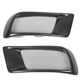 Carbon Fiber Front Bumper Air Duct Grille Fog Covers Replacement for Mitsubishi Lancer Evolution X 2008?2016