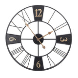 23.62in Vintage Wall Clock Industrial Decor Clock Innovative Metal Silent Wall Clock for Living Room Foyer Bedroom Office Restaurant