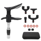 Manual Chiropractic Adjuster 10 Gear 4 Heads Joint Relief Physical Massage Spine Therapy Tool with Cloth Bag Black