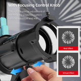 Bowens Mount Conical Snoot Kit: Customizable Light Effects, 24 Graphics, 5 Color Gels